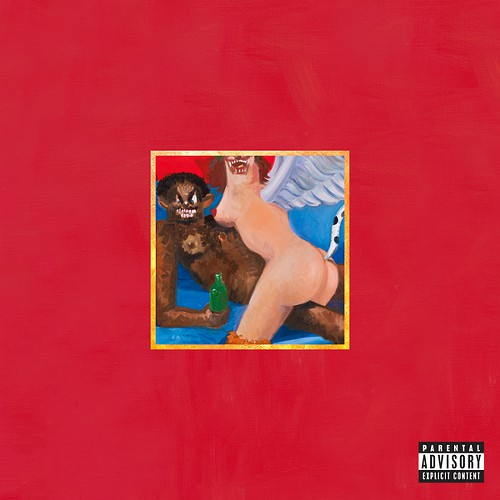This album cover was banned in America. 'Ye has taken a different approach. Instead of embracing his cocky and arrogant persona, he has made the conscious