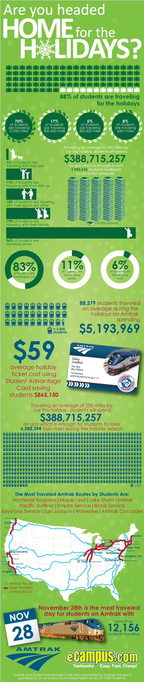 home for the holidays infographic