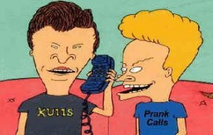 Beavis and Butthead prank call