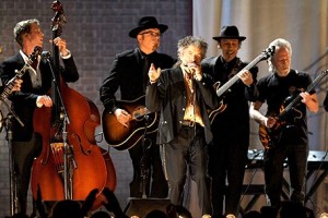 Bob Dylan performing at Grammys