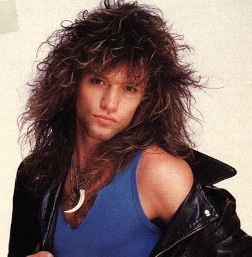 Bon Jovi Teased Hair