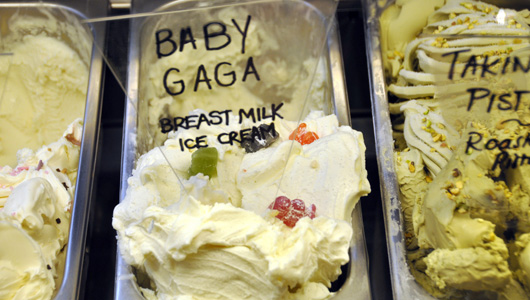 baby gaga breast milk ice crem