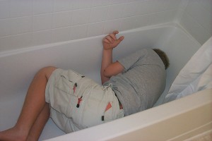 Passing out in tub