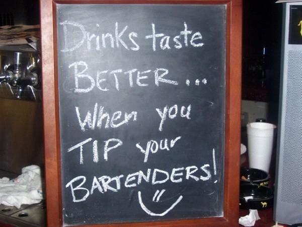 tip your bartender