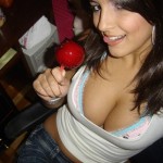 hot girl candy apple